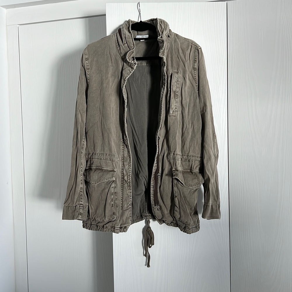 James Perse jacket with hidden hoodie size 3